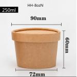 Bio-Degradable 8/12oz  Kraft Food Grade Disposable Paper Soup Cup for sale