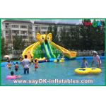 Inflatable Water Slides For Kids Giant Inflatable Bull / Elephant Cartoon Bouncer Water Slids For Adults And Kids for sale