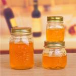 Regular Mouth Jam Jelly Jars With Metal Lid , Glass Canning Storage Jars