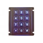 Industrial Vandal Resistant Keypad Panel Mount Numeric Backlit 12 Keys IP67 Waterproof for sale