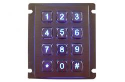 China Industrial Vandal Resistant Keypad Panel Mount Numeric Backlit 12 Keys IP67 Waterproof supplier