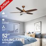 100% Copper Motor 52 Inch 1320cm Energy Saving 5 Blade LED Ceiling Fan for Hall Room for sale