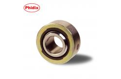 China com p spherical ball bearing molded race self lubricating loader slot design supplier