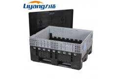 China HDPE Folding Large Plastic Pallet Box Bin For Fruit And Vegetable supplier