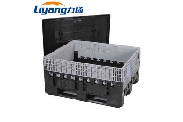 HDPE Folding Large Plastic Pallet Box Bin For Fruit And Vegetable