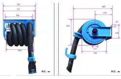 China Retractable Portable Vehicle Exhaust Removal Systems Exhaust Extraction Hose Reel 125mm supplier