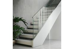 China Sleek Stainless Steel Handrails with 1050mm Height for Glass Staircase Applications supplier