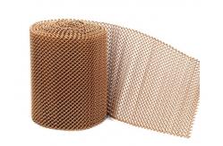 China 0.8mm Wire diameter Brass Coil Mesh , 8MM Aluminum Alloy Flexible Mesh Curtain supplier