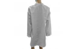 China Round Sleeve Pullover Cleanroom Smock Apparels With Reliable Static Dissipation supplier