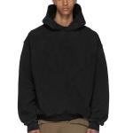 Custom Non Drawstring Blank Oversized Sweatshirts Black Cropped Hoodies