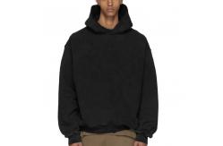 China Custom Non Drawstring Blank Oversized Sweatshirts Black Cropped Hoodies supplier
