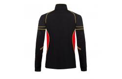 China Long Sleeve Custom Fishing Jerseys Stand Collar Zipper Front Dry Fit Polyester Material supplier