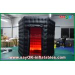 Portable Photo Booth 2.5m Inflatable Black Octagon Photo Booth WIth LED Light OXford Cloth for sale