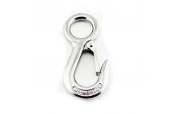 China 304 Stainless Steel Large Eye Crane Lifting Hook with Latch OEM and Durable Design supplier