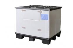 China 100Kg Bulk Plastic Pallet Box Collapsible Pallet Crate Containers 810x610mm supplier