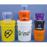 Stackable White Five Gallon Plastic Buckets for Customer Needs for sale