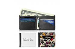 China Double Sided Pu Leather Sublimation Wallet Blanks Personalized Wallet For Men supplier