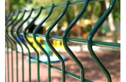 China Galvanized 3D Curved Fence Welded Mesh Fence With Ground Post supplier