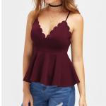 high quality ladies sexy backless deep v-neckling fashion blouse for women for sale