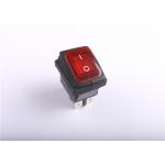 Black Torch Flashlight 2 Pin Rocker Switch , Waterproof Momentary Push Button Switch for sale