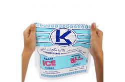 China Drawstring LDPE 11inch*20inch Reusable Ice Bags Custom Size supplier