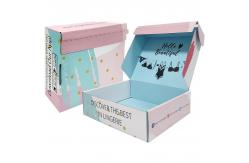 China Custom Folding Carton Shipping Packaging Box Simple Zipper Unique Pink Paper Box supplier