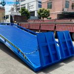 10T-10M Regular Blue Portable Manual Dock Ramp For Forklifts,Accepted Customized for sale