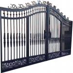 Polished Exterior Wrought Iron Garden Gates Swing Driveway Gates Doors for sale