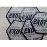TPU Embossed Logo Self Adhesive Patches For Clothes / Bags / Hats for sale
