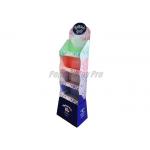 Flooring Custom Cardboard Shelf Display 4 Tier Rolled Over Top Design