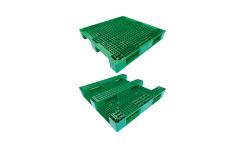 China Green Perforated Pallet HDPE Warehouse Plastic Pallet 1500x1500mm supplier