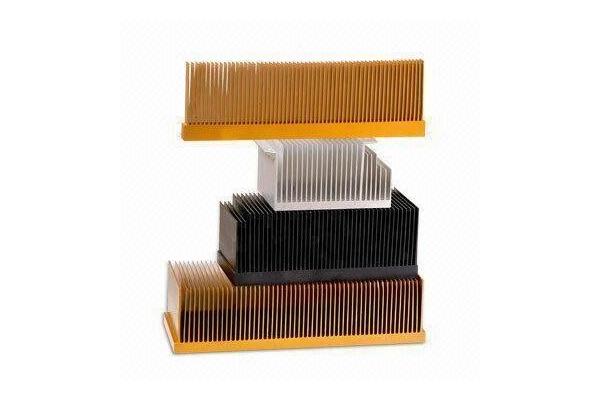 T4 , T5 Clear Smooth Aluminum Heatsink Extrusion Profiles With Wood Chromizing / Chromising