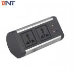 Mounted On Table Edge Round Design 250V Desktop Power Outlet