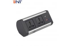 China Mounted On Table Edge Round Design 250V Desktop Power Outlet supplier