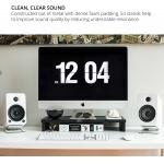 Metal Desktop Speaker Stands Tilted Steel Damping Foam Padding for Standard Structure