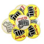 Hook And Loop Embroidered Hat Patches Heat Cut Border OEM ODM for sale