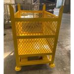 Galvanized Steel Collapsible Pallet Cage Powder Coated Folding Stackable Transport Solution