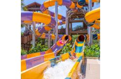China Large Spiral Pool Slide Fiberglass Spiral Waterslide Multi Slide Combination supplier