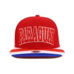 Adjustable 100% Cotton Sports Red Flat Brim Snapback Hats 3D Embroidery Custom Symbol for sale