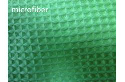 China Green 150cm Width Microfiber Cleaning Cloth 300gsm Density Waffle Fabric Absorbent supplier