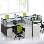 Customized Call Center Office Furniture Partitions / 4 Person Workstation Desk for sale