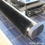 Solar Panel Cleaning Robot with Physical Cleaning Principle and Wireless Remote Control