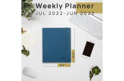 China 100GSM Ivory Paper Large Academic Planner Night Blue Weekly Schedule supplier