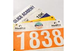 China Customized Marathon Running Digital Bib Number Screen Printing Method Made with Tyvek Material supplier