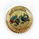 Custom Sandblasting Dragon Design Soft Enameled Souvenir Coin for sale
