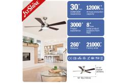 China OEM Remote Control Modern LED Ceiling Fan With Light 5 MDF Blades supplier