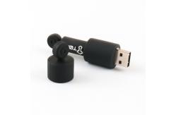China Data Encryption Round Custom USB Flash Drives PVC/Silicone Material supplier