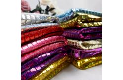 China Iridescent Holographic Lurex Metallic Sequin Fabric 112cm Width Heavyweight supplier