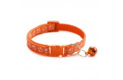 China Footprint Cat Dog Collar Patch Cloth Kitten E Collar With Bell supplier