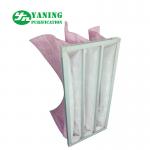 China F7 Pink Polyester Hvac Hepa Filter Housing / Bag Aluminum Alloy Material Medium Efficiency for sale
